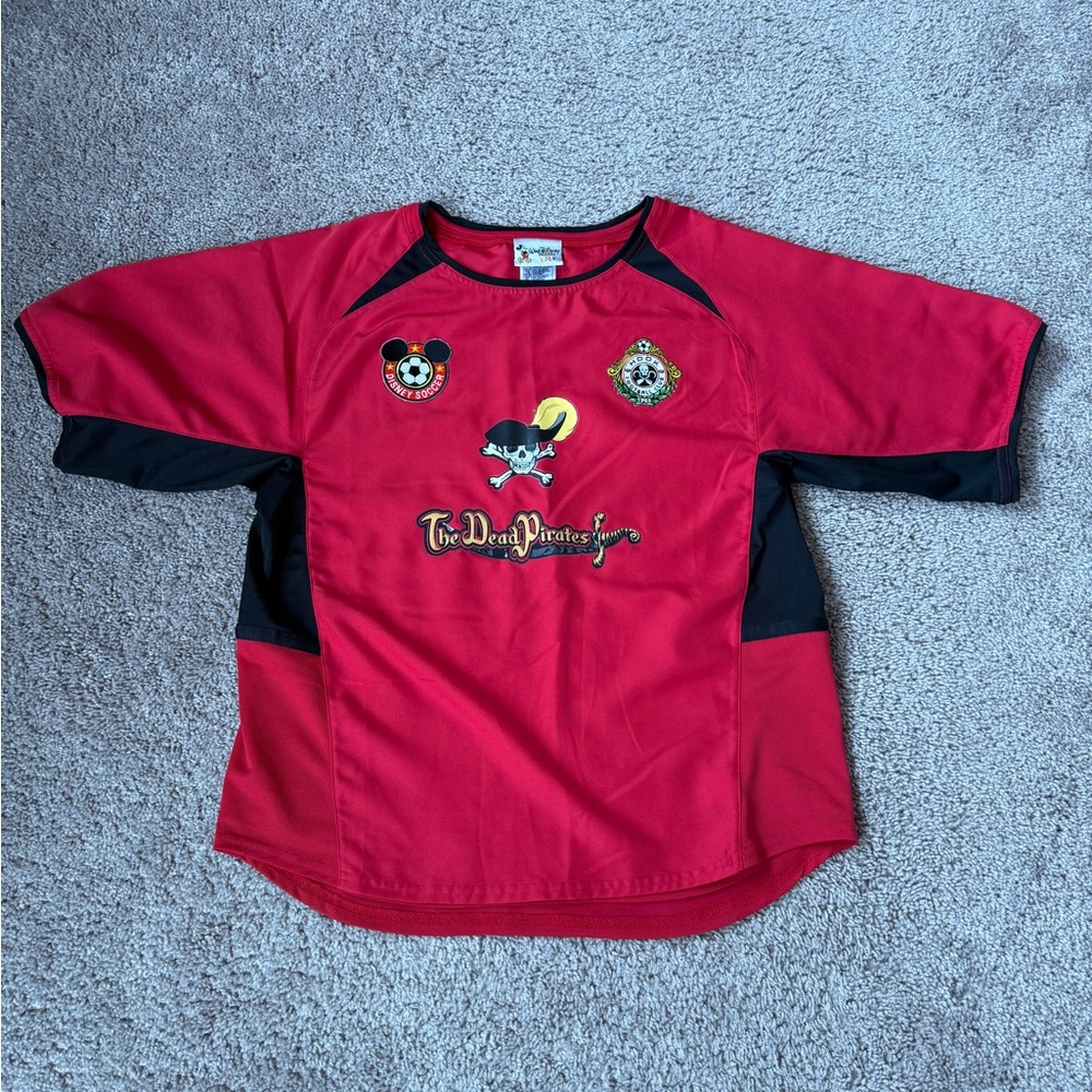 Vintage Disney "The Dead Pirates" themed soccer jersey vintage size XL
